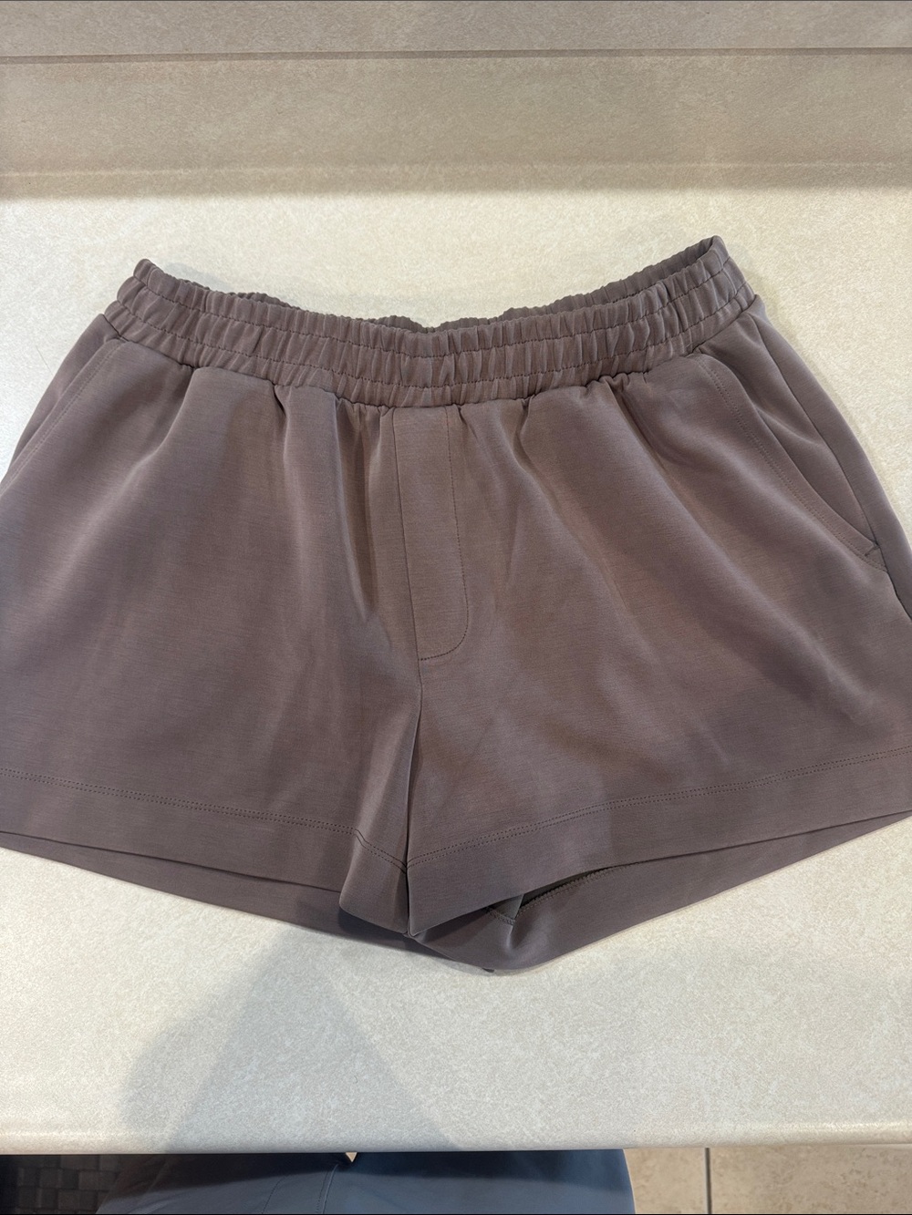 a new day Taupe Elastic-Waist Athletic Shorts